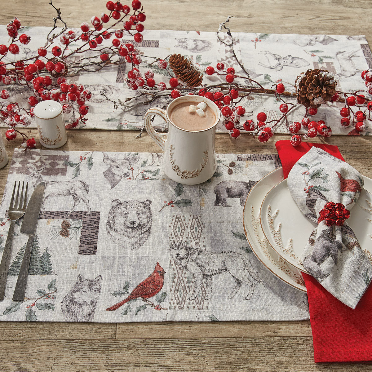 Wild And Beautiful Holiday Table Runner - 36" L Park Designs