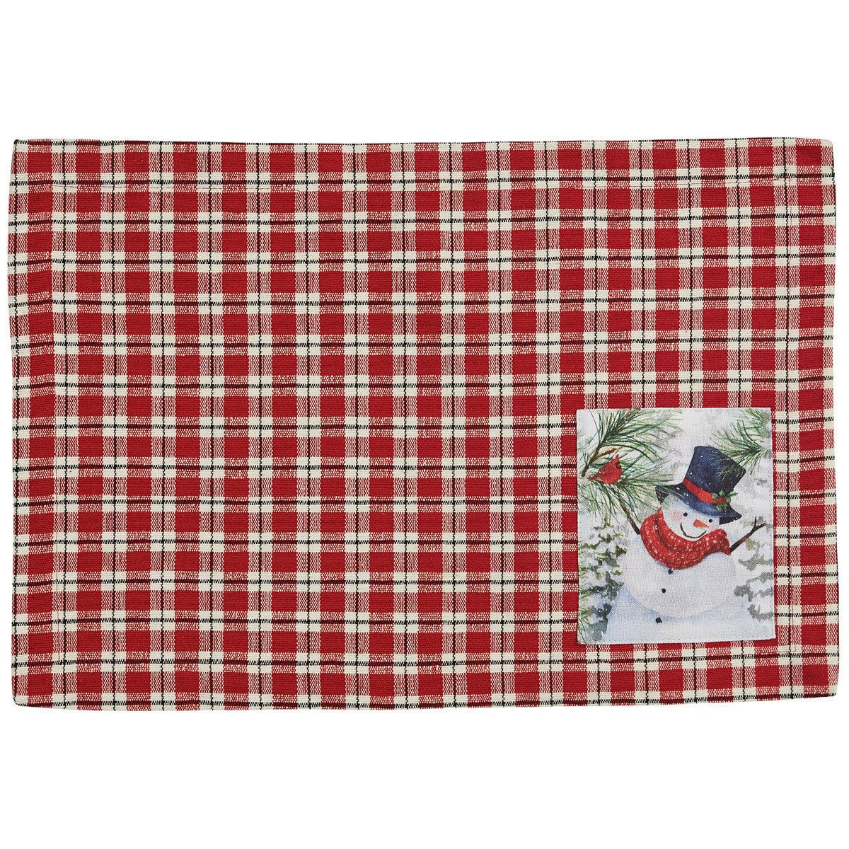 Flurry Snowman Placemats - Set Of 4 Park Designs - The Fox Decor