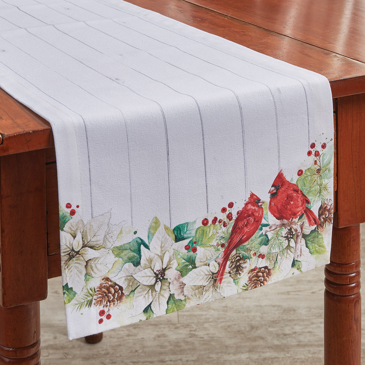 Poinsettia Pine Table Runner 36" L - Park Designs