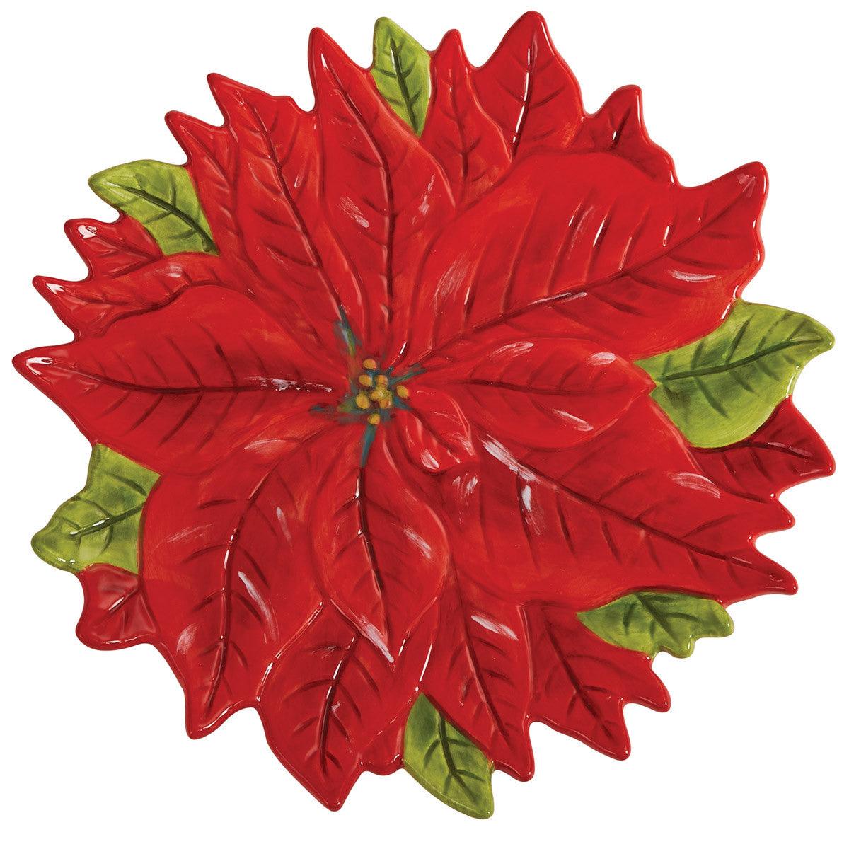 Poinsettia Pine Salad Plate - Set of 4 Park Designs