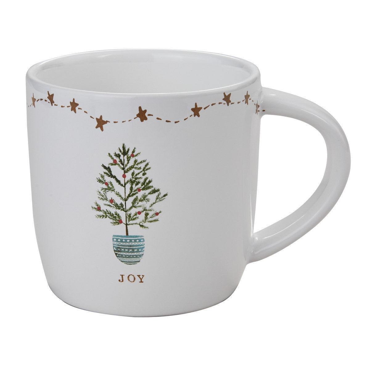 Rustic Christmas Joy Mugs - Set of 4 Park Designs - The Fox Decor