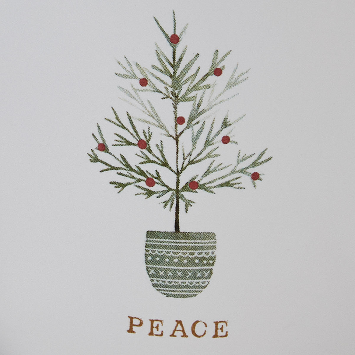 Rustic Christmas Peace Mugs - Set of 4 Park Designs