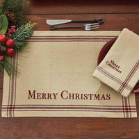 Christmas Greeting Embroidered Placemats - Set of 6 Park Designs - The Fox Decor