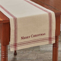 Thumbnail for Christmas Greeting Embroidered Table Runner - 36