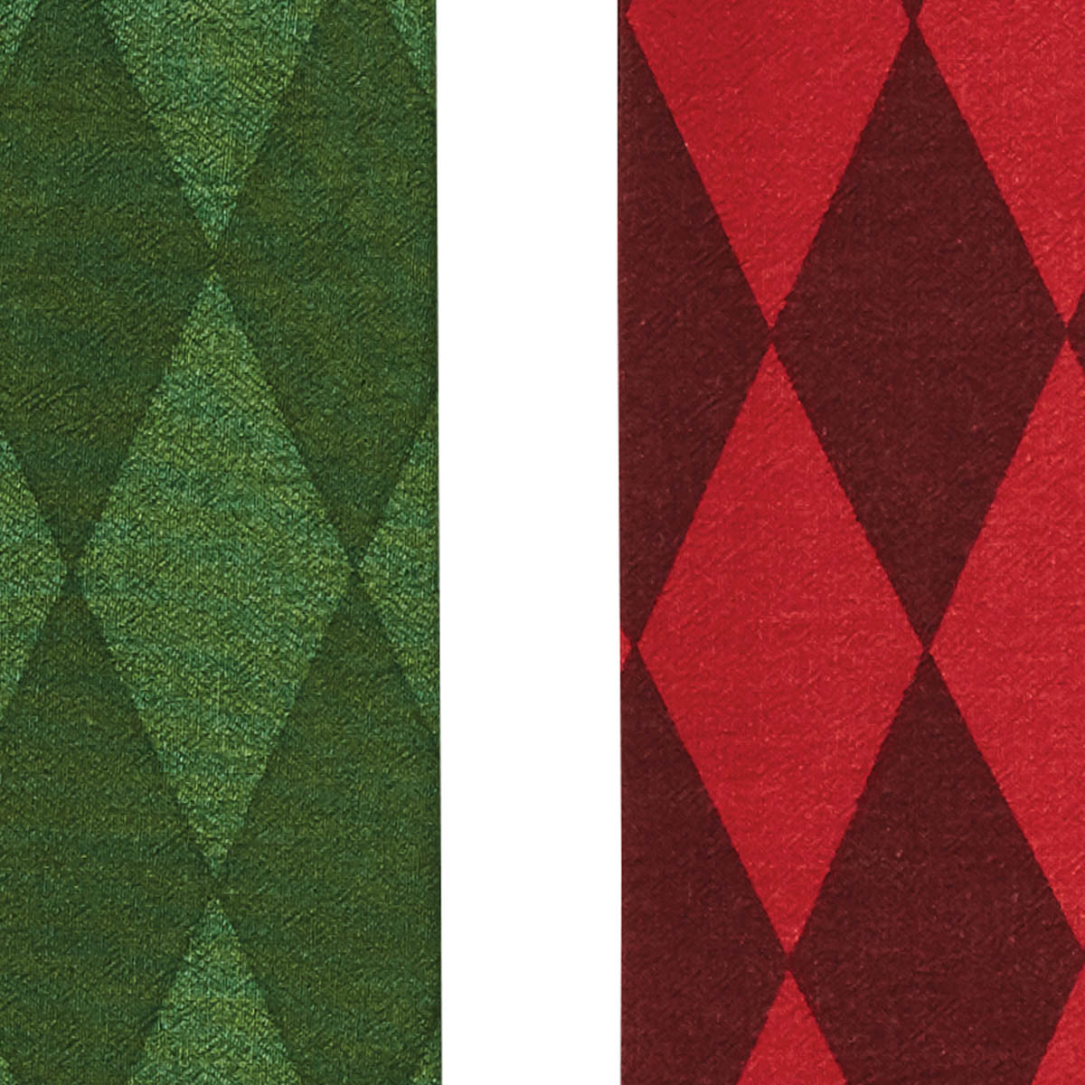 Harlequin 2 Dishtowel Set-Red & Green - Park Designs
