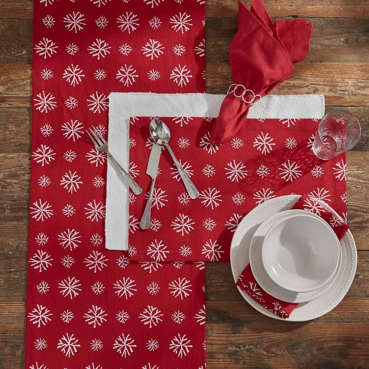 Snowflake Table Runners 15x72 Park Designs - The Fox Decor