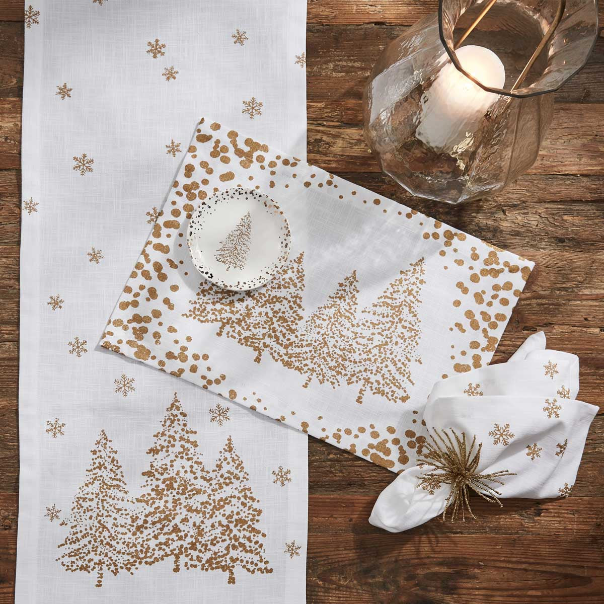 Golden Christmas Table Runner - 54" L Park Designs - The Fox Decor
