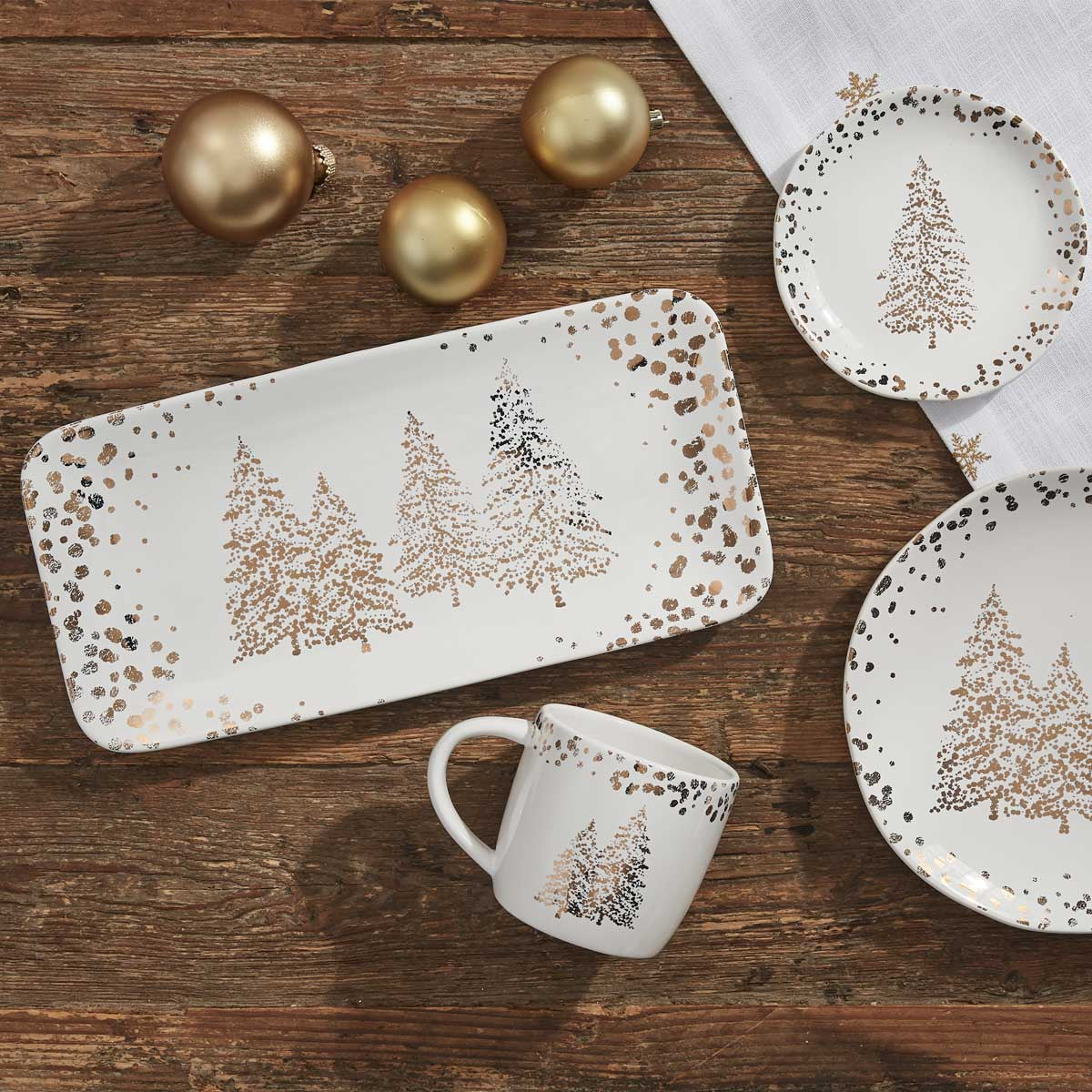 Golden Christmas Platter - Park Designs