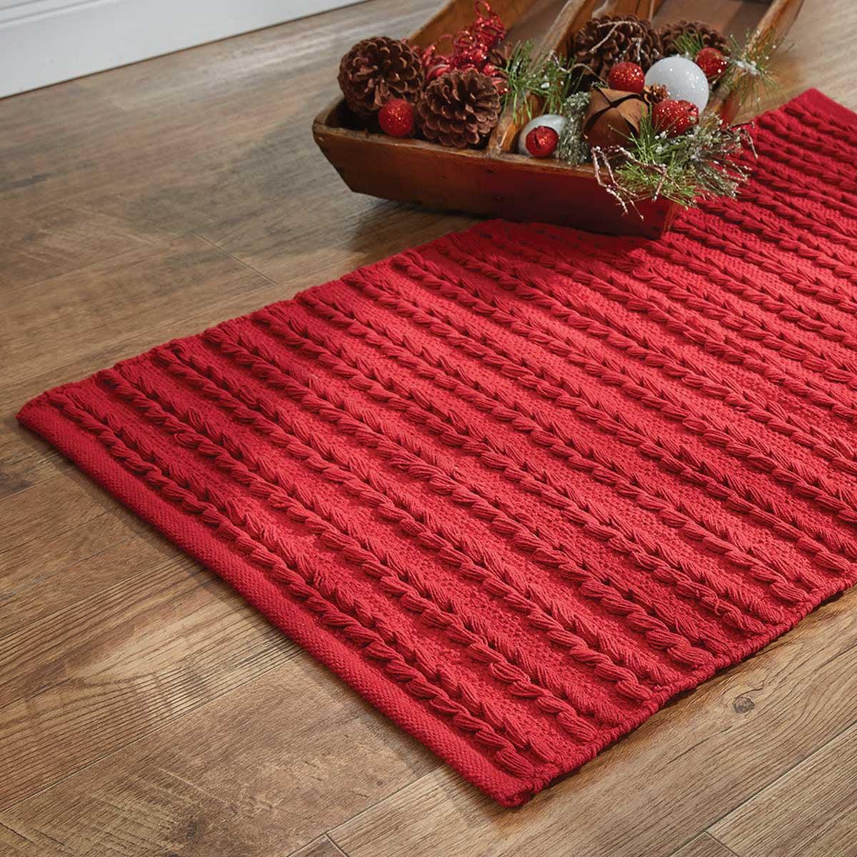 Winter Magic Rug - Scarf Red 2x3 Park Designs - The Fox Decor