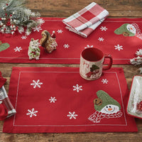 Farmhouse Snowman Placemats - Set Of 4 Park Designs - The Fox Decor