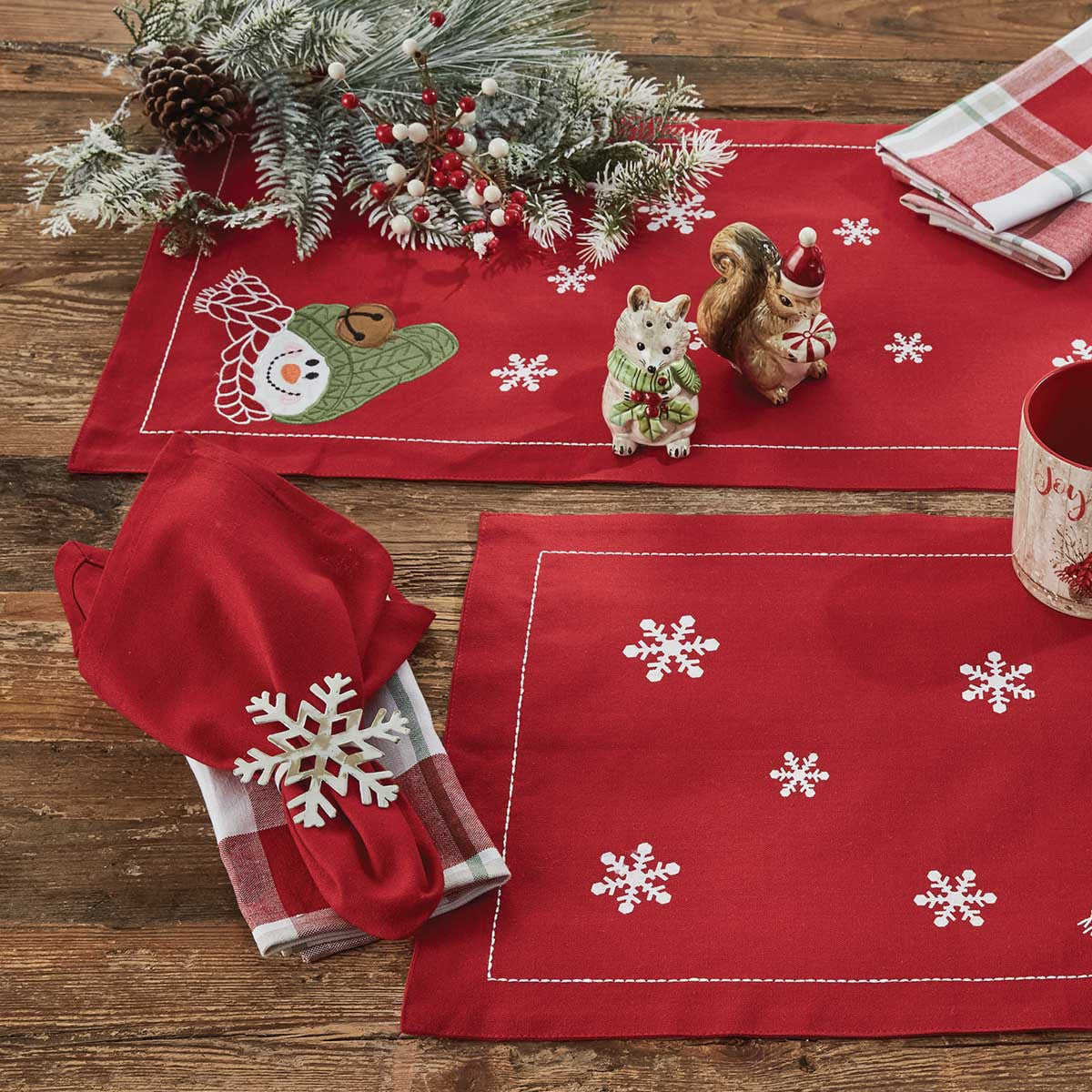 Farmhouse Snowman Table Runners 54" L - Park Designs - The Fox Decor
