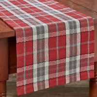 Sketchbook Snowman Plaid Table Runner - 36