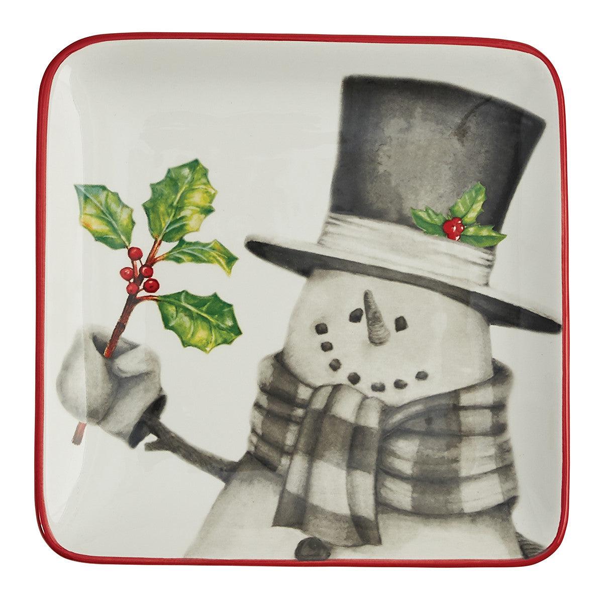Sketchbook Snowman Salad Plates - Set of 4 Park Designs - The Fox Decor