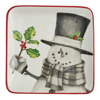 Thumbnail for Sketchbook Snowman Salad Plates - Set of 4 Park Designs - The Fox Decor