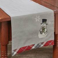 Thumbnail for Snowman And Holly Table Runner - 13x36 Park Designs