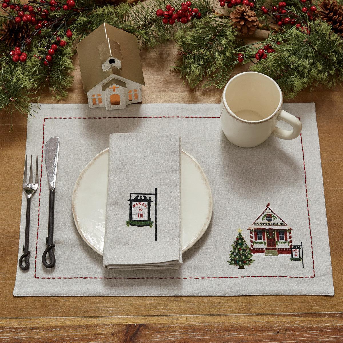 Visit To Santa Placemats - Set of 4 Park Designs - The Fox Decor