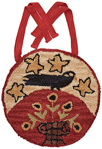 Thumbnail for Folk Crow Hooked Chair Pad Park Designs - The Fox Decor
