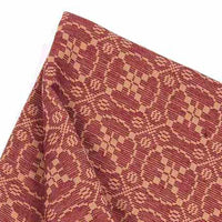 Thumbnail for Barn Red Tan Marshfield Jacquard Afghan AF106017 - The Fox Decor