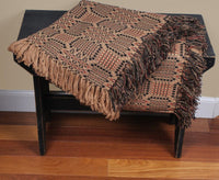 Thumbnail for Trenton Jacquard Nutmeg Black Red Afghan AF243025 - The Fox Decor