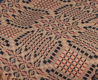 Thumbnail for Trenton Jacquard Nutmeg Black Red Afghan AF243025 - The Fox Decor