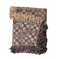 Kendall Jacquard Black Afghan AF280011 - The Fox Decor
