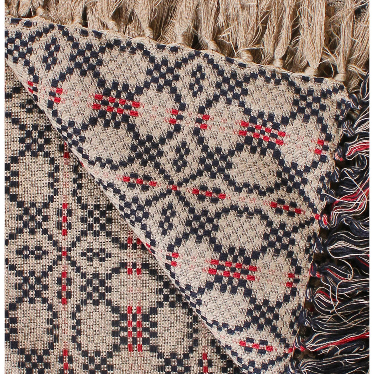 Kendall Jacquard Black Afghan AF280011 - The Fox Decor