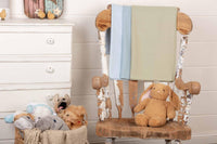 Thumbnail for Boy Baby Blanket set of 3 48x36 (Medium Blue, Dusty Blue, Sage) VHC Brands - The Fox Decor