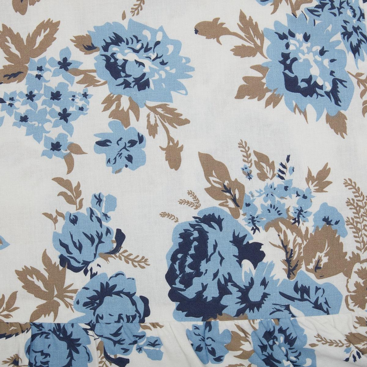Annie Blue Floral Fabric Euro Sham 26x26 VHC Brands