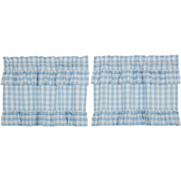 Thumbnail for Annie Buffalo Blue Check Ruffled Tier Set of 2 L24xW36 VHC Brands