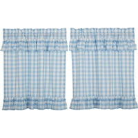 Thumbnail for Annie Buffalo Blue Check Ruffled Tier Set of 2 L36xW36 VHC Brands