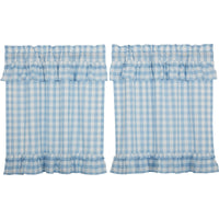 Thumbnail for Annie Buffalo Blue Check Ruffled Tier Set of 2 L36xW36 VHC Brands