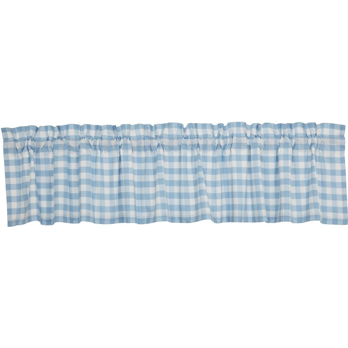 Annie Buffalo Blue Check Valance 16x90 VHC Brands - The Fox Decor