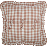 Thumbnail for Annie Buffalo Portabella Check Ruffled Fabric Pillow 18x18 VHC Brands