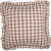 Thumbnail for Annie Buffalo Portabella Check Ruffled Fabric Pillow 18x18 VHC Brands