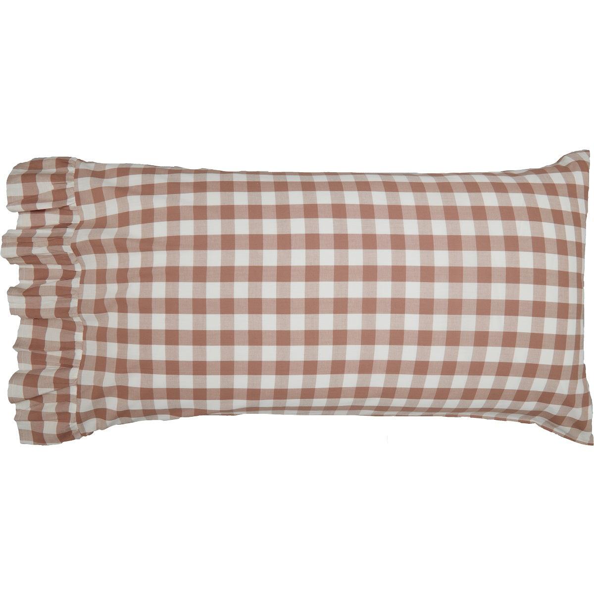 Annie Buffalo Portabella Check Standard Pillow Case Set of 2 21x30+4 VHC Brands - The Fox Decor