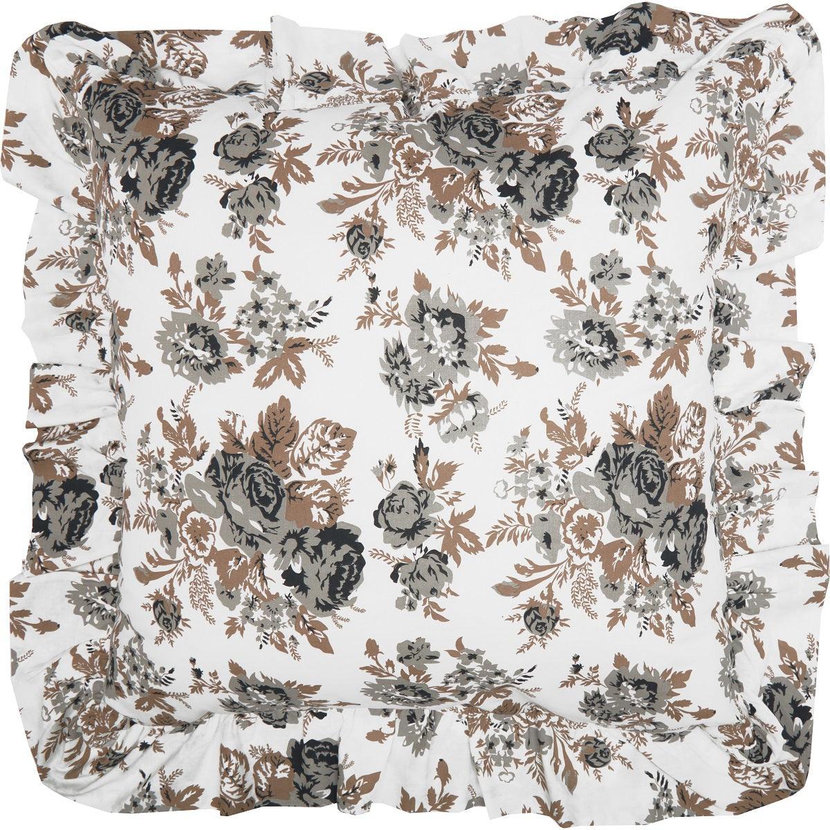 Annie Portabella Floral Fabric Euro Sham 26x26 VHC Brands - The Fox Decor