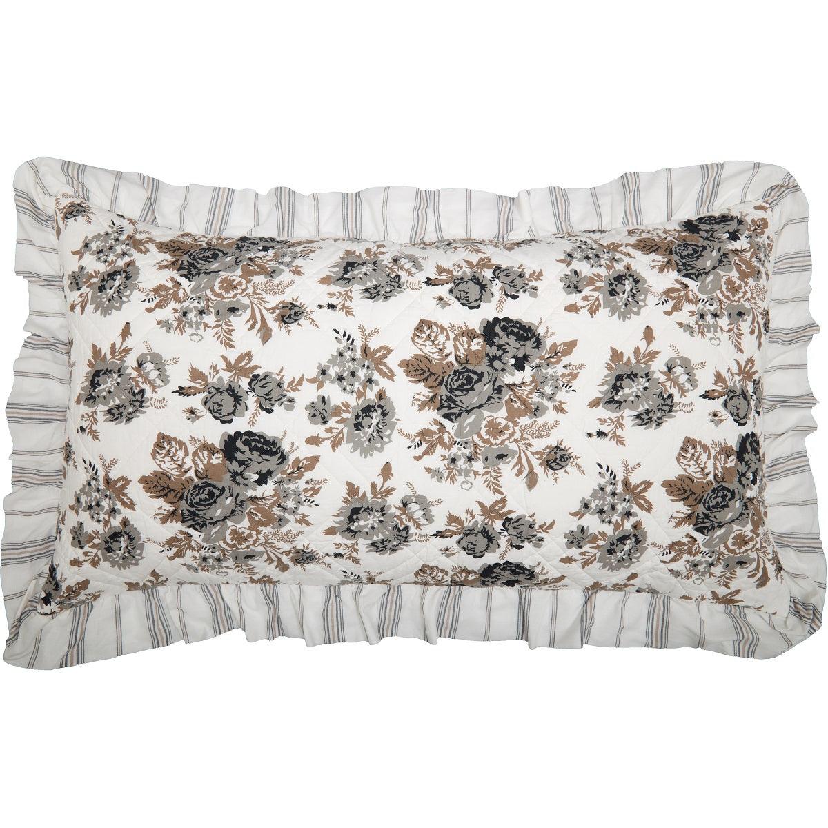 Annie Portabella Floral Ruffled King Sham 21x37 VHC Brands - The Fox Decor