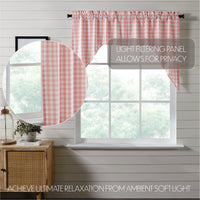 Thumbnail for Annie Buffalo Coral Check Swag Curtain Set of 2 36x36x16 VHC Brands - The Fox Decor