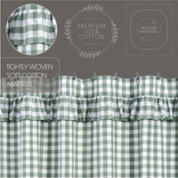 Thumbnail for Annie Buffalo Green Check Ruffled Shower Curtain 72x72 VHC Brands