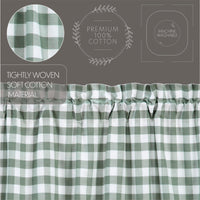 Thumbnail for Annie Buffalo Green Check Swag Curtain Set of 2 36x36x16 VHC Brands - The Fox Decor