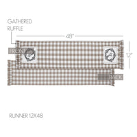 Annie Buffalo Portabella Check Vintage Hare Table Runner 12