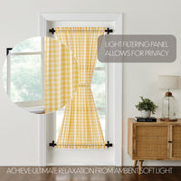 Thumbnail for Annie Buffalo Yellow Check Door Panel Curtain 72