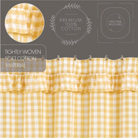 Thumbnail for Annie Buffalo Yellow Check Ruffled Shower Curtain 72x72 VHC Brands