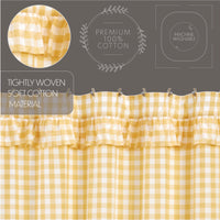 Thumbnail for Annie Buffalo Yellow Check Ruffled Shower Curtain 72x72 VHC Brands