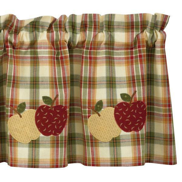 Apple Valance - Applique Park Designs - The Fox Decor
