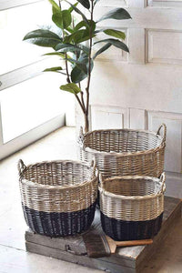 Thumbnail for 3/Set, Banded Baskets - The Fox Decor