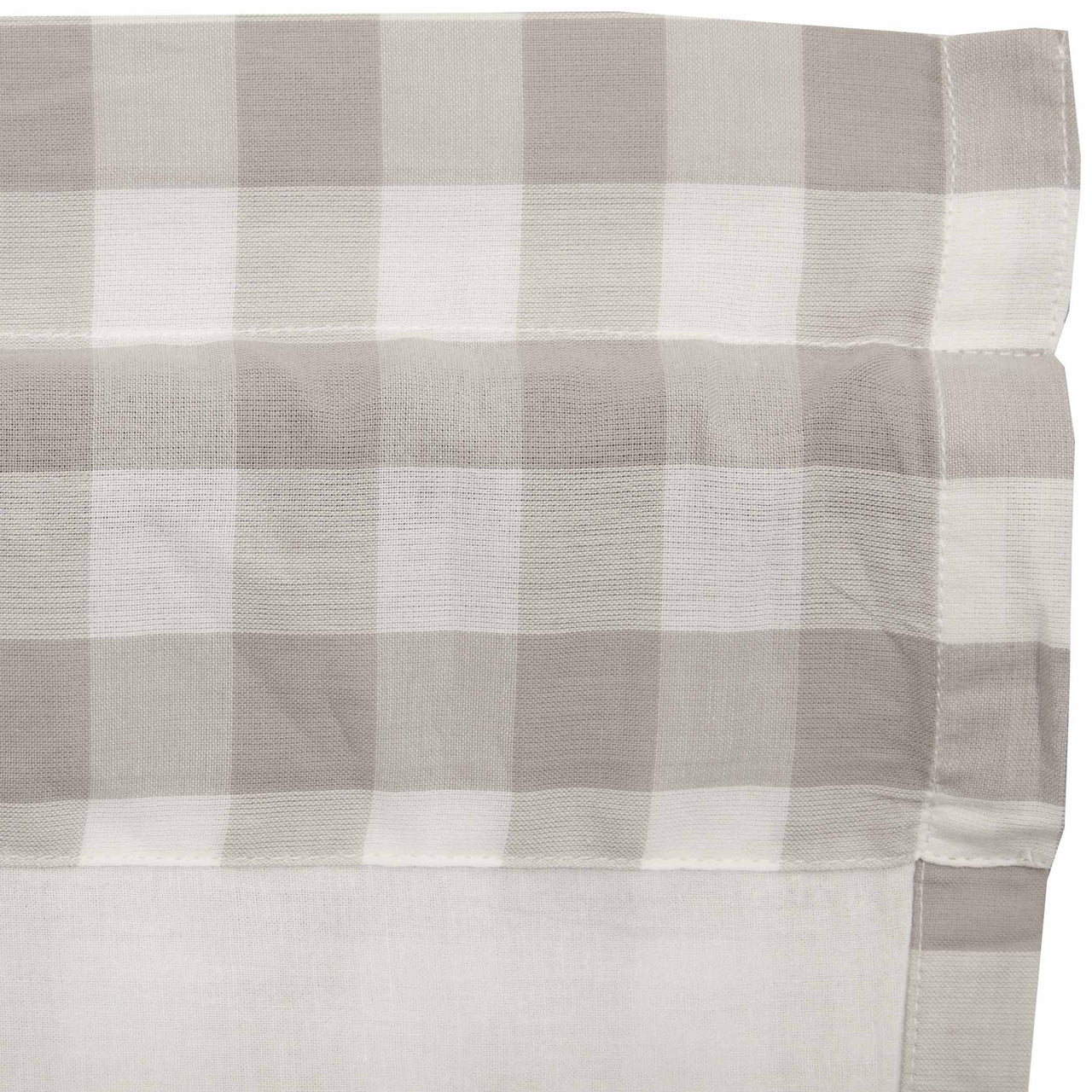 Annie Buffalo Grey Check Short Panel Curtain Set of 2 63"x36" VHC Brands