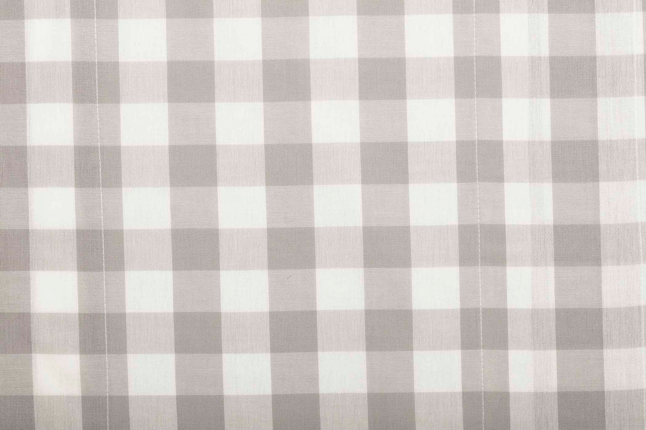 Annie Buffalo Grey Check Short Panel Curtain Set of 2 63"x36" VHC Brands