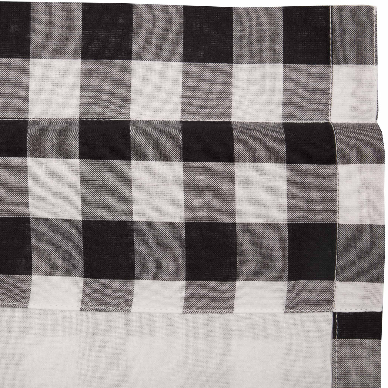 Annie Buffalo Black Check Prairie Swag Set of 2 36x36x18 VHC Brands