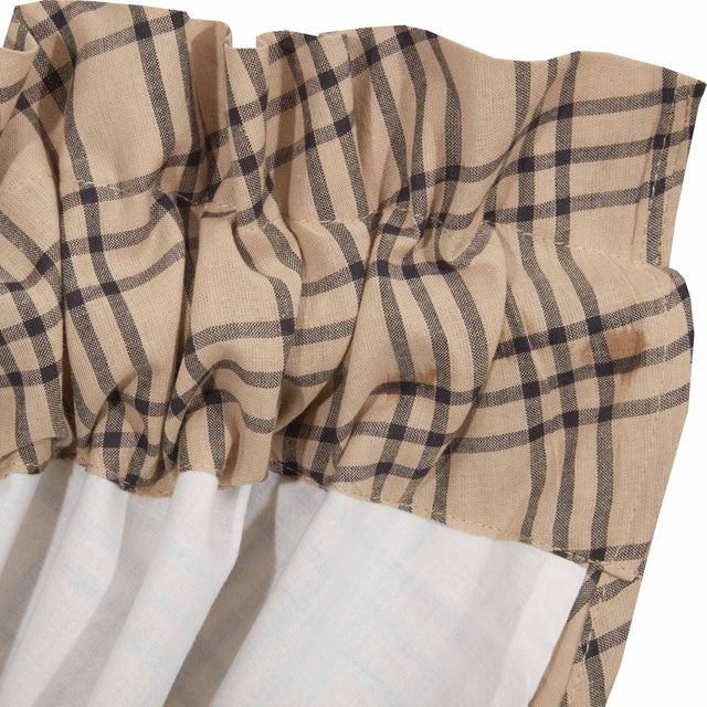 Sawyer Mill Charcoal Plaid Balloon Valance Curtain VHC Brands - The Fox Decor